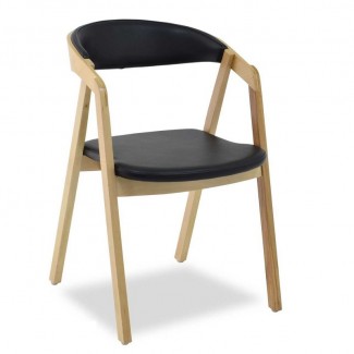 Darwin Beechwood Mid Century Modern Commercial Hospitality Restaurant Indoor Custom Upholstered Dining Side Chair